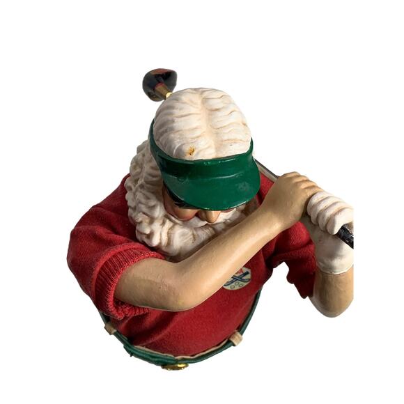 Vintage 2000 Santa Claus 10" Statue Christmas Golf Hand Painted 3-D Holiday Gift - Picture 10 of 13